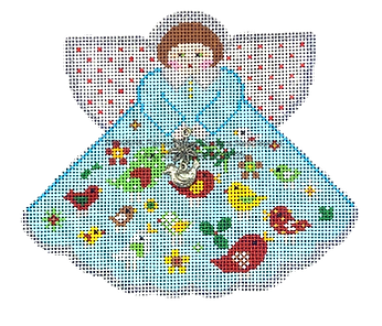 Angel with Charms: Little Birdies (Medium Blue) PP996HK