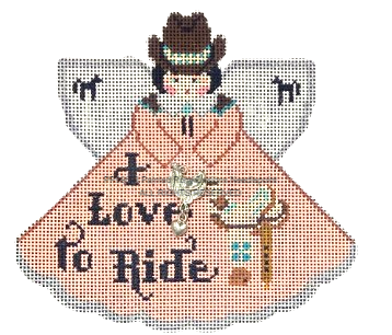 Angel with Charms: Love to Ride Western (Light Green) PP996IR