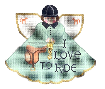 Angel with Charms: Love to Ride/English (Light Green) PP996IY