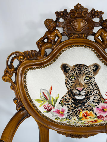 Leopard with Tropical Florals   AN600