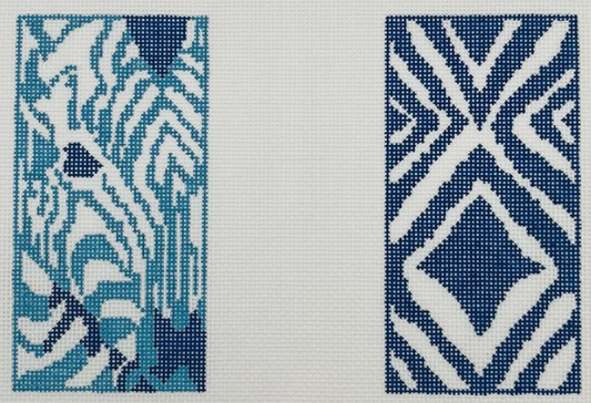 Blue Double Zebra Eyeglass Case AF10B