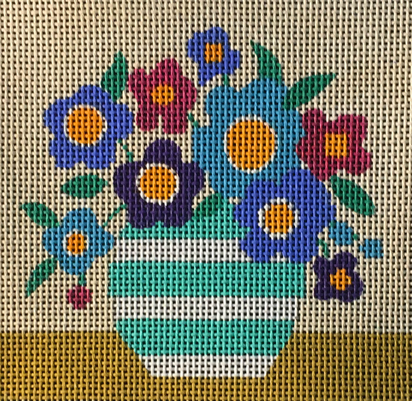 Blue Mod Flowers AL-029