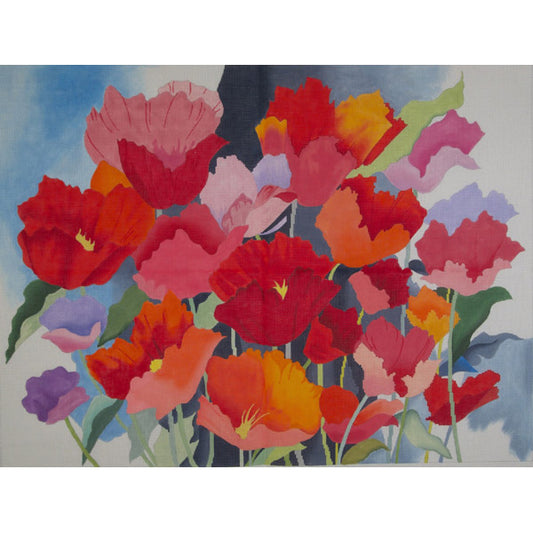 Large Watercolor Poppies 1708