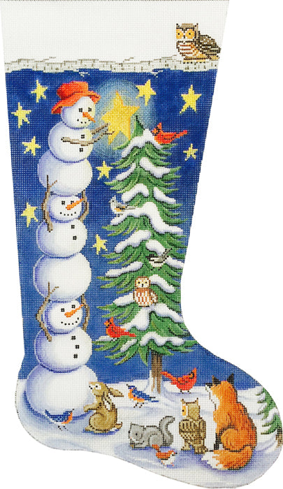 Tree Trimming Snowman Stocking 2899