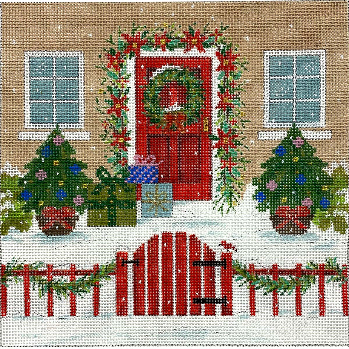 Holiday House With Red Fence 4334