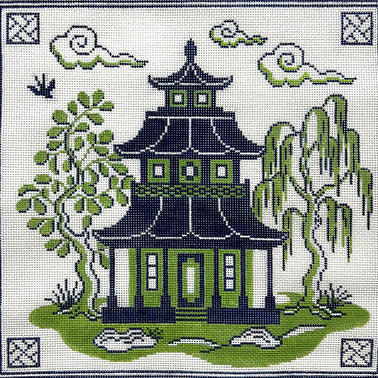 Blue & Green Pagoda 4444