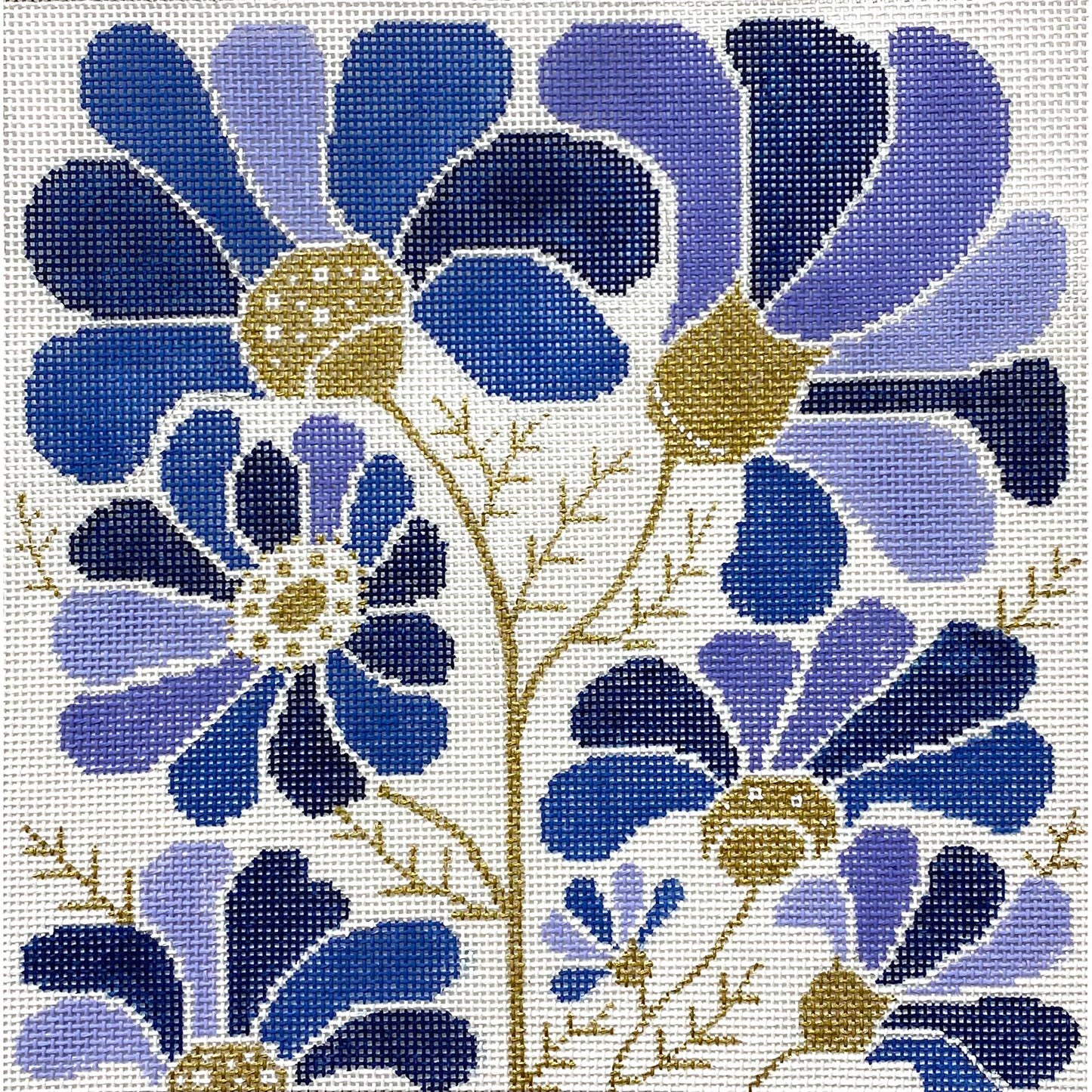 Blue Modern Floral 4453
