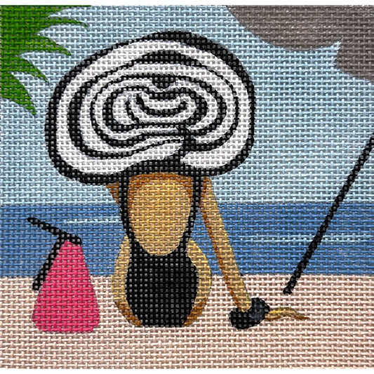 Girl In Black Bathing Suit 4464