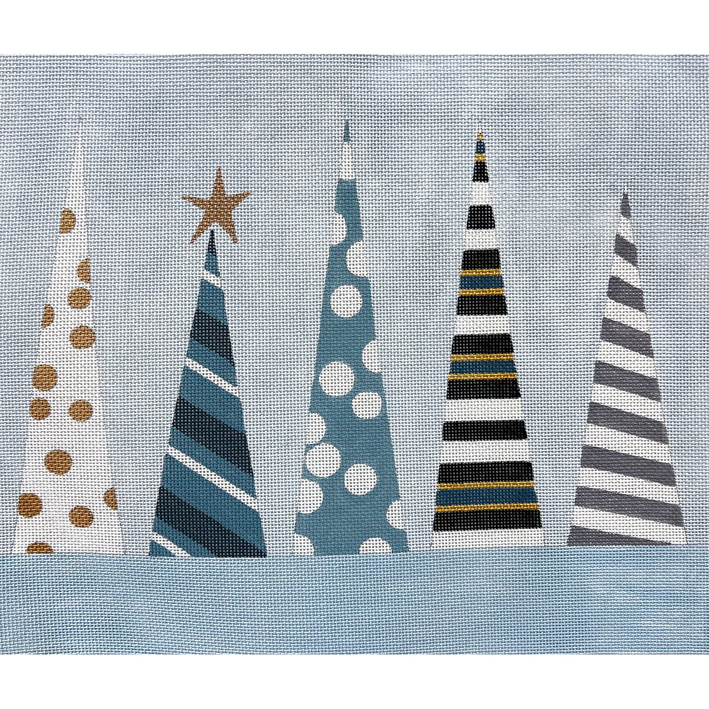 Blue Christmas Trees 4478