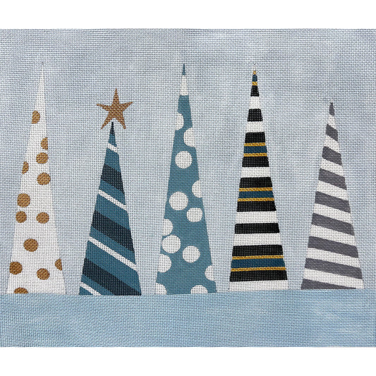 Blue Christmas Trees 4478