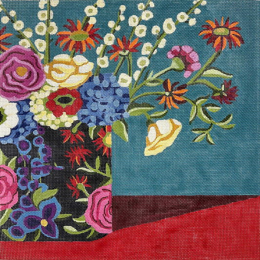 Flowers In Floral Vase 4567