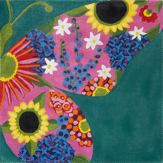 Large Half Butterfly - Teal 4726