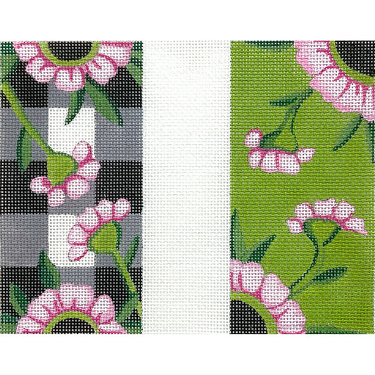 Black Check Floral Eyeglass 4793