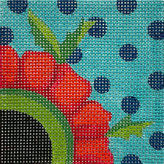 Red Flower On Dots 4805