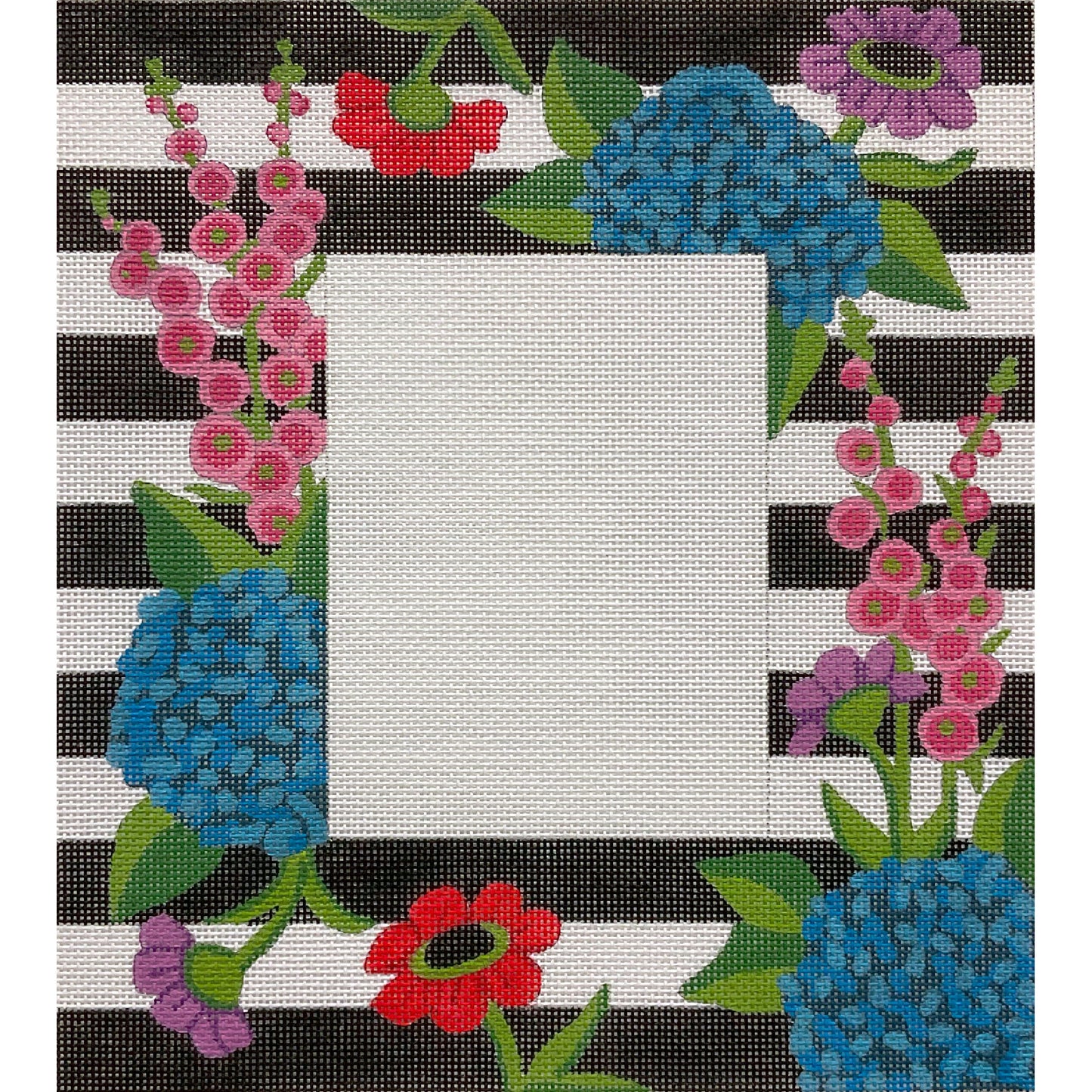 Strips & Flowers Picture Frame 4818