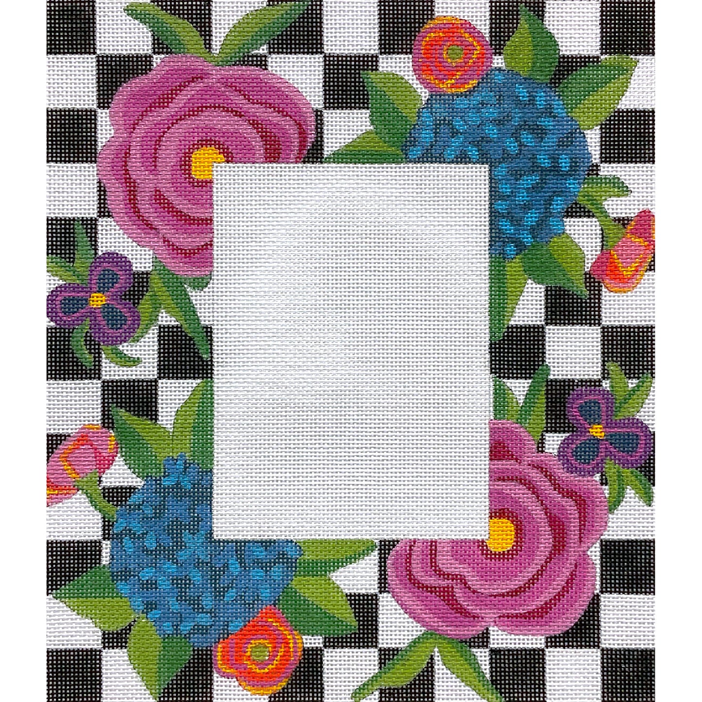 Checks & Flowers Picture Frame 4819