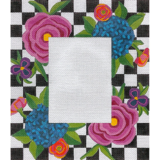 Checks & Flowers Picture Frame 4819