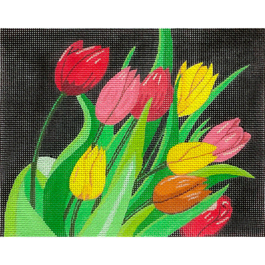 Tulips On Black 4830
