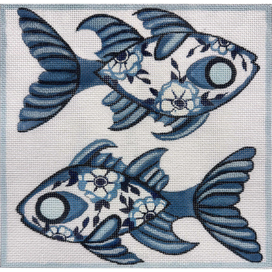 Blue Delft Fish 4895