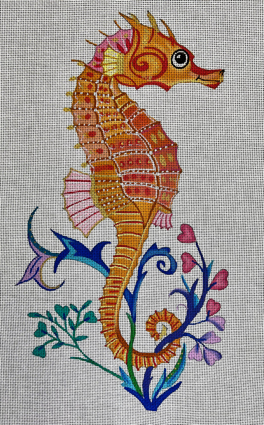 Seahorse with Flowers B-02