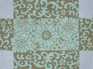 Blue and Taupe Brick B-46