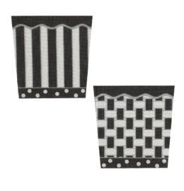 B/W/Silver Basket (4 sides, 2 canvases)  BAS03