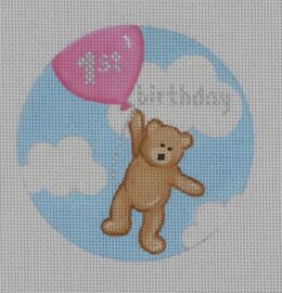Flying High Teddy 1st Birthday  Pink  BB10
