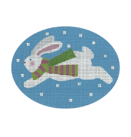 Jumping Bunny Green and Pink Scarf  BN03