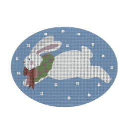 Jumping Bunny with Wreath  BN05