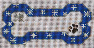Blue Snow Flake Bone Ornament BP-03