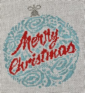 Small Merry Christmas Ornament - Blue BP-103