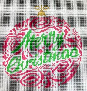 Small Merry Christmas Ornament - Red BP-105