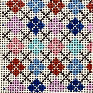 Argyle - Pastels Pink Turquoise BP-38