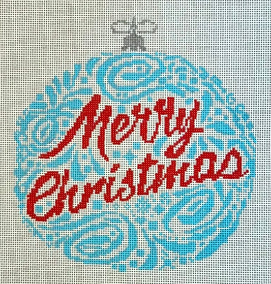 Merry Christmas Ornament - Blue BP-97
