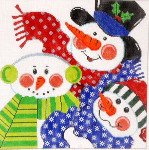 Three Snowmen Pillow C-516
