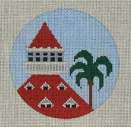 Palm Tree and Hotel Del Ornament CB-14