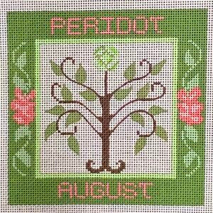 August Birthstone Floral Square CH-1034