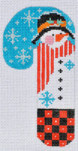 Flowered Hat Snowman Candy Cane CH-107
