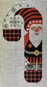 Red/Black Stripe Hat Gnome Candy Cane CH-1111