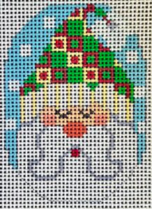 Santa Ornament - Hat with Squares CH-1227