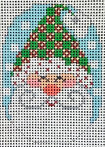Santa Ornament - Hat with Plaid CH-1228