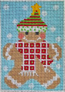 Gingerbread Ornament - Scarf with Squares CH-1231