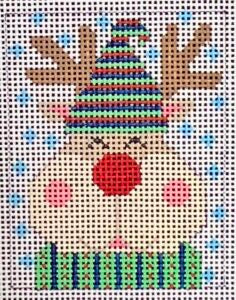 Reindeer Ornament - Striped Hat CH-1247