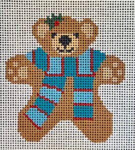 Teddy Bear Ornament -   Striped Scarf CH-1260