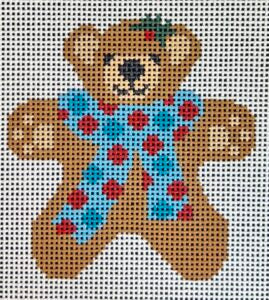 Teddy Bear Ornament -  Dotted Scarf CH-1261