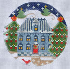 Blue House Ornament CH-127