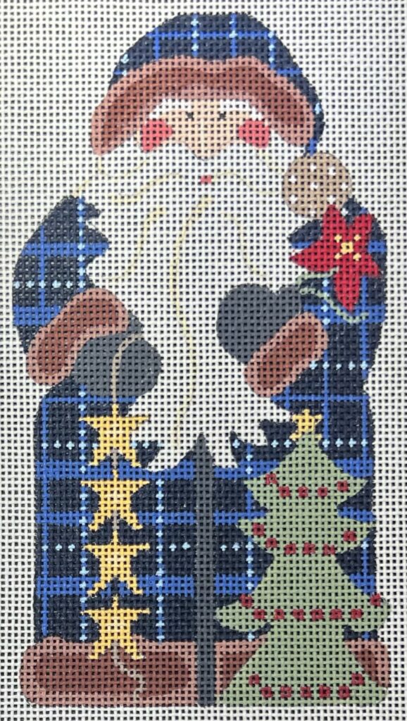 Father Christmas - Blue holding Star Garland CH-1389