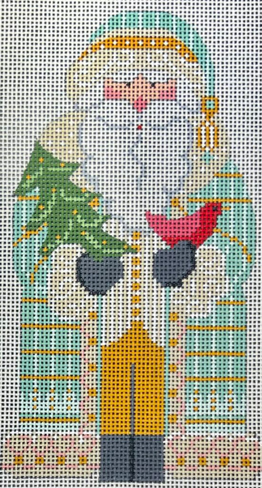 Father Christmas - Mint holding Tree and Cardinal CH-1391