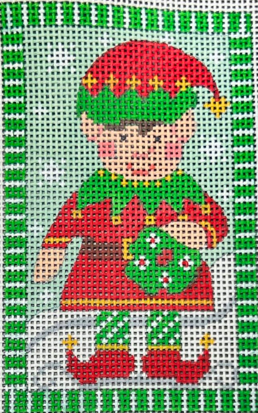 Elf Holding Wreath CH-1543