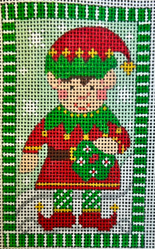Elf Holding Wreath CH-1549
